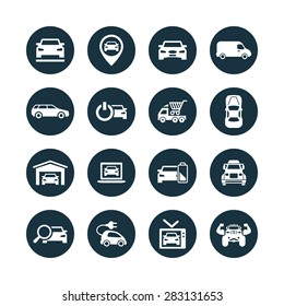 car icons universal set for web and mobile 