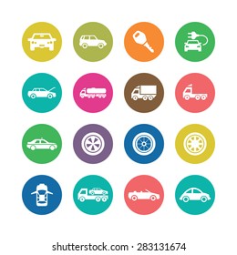 car icons universal set for web and mobile 
