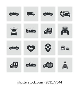 car icons universal set for web and mobile 