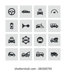 car icons universal set for web and mobile 