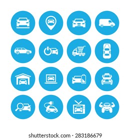 car icons universal set for web and mobile 