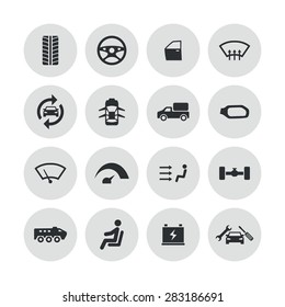 car icons universal set for web and mobile 