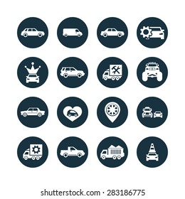 car icons universal set for web and mobile 