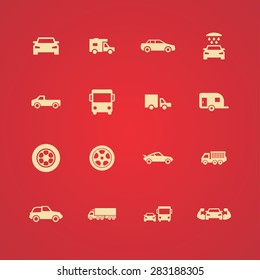 car icons universal set for web and mobile 