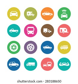 car icons universal set for web and mobile 