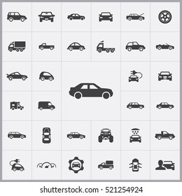 car icons universal set for web and mobile