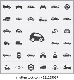 car icons universal set for web and mobile