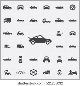 car icons universal set for web and mobile