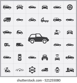 car icons universal set for web and mobile