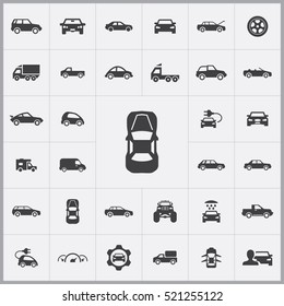 car icons universal set for web and mobile