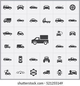 car icons universal set for web and mobile