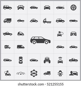 car icons universal set for web and mobile