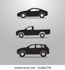 car icons vector.