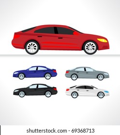 Car icons. Vector.