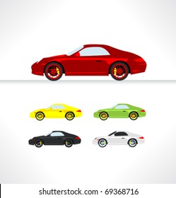 Car icons. Vector.