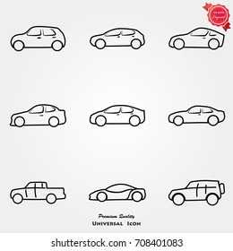 Car icons vector