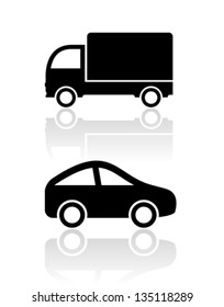 Car icons, vector clip art