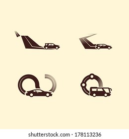 Car icons. Vector format 