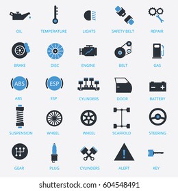 Car Icons. Vector illustration