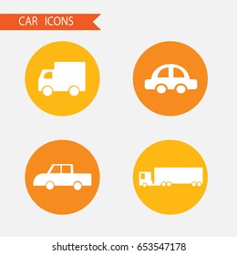 Car icons, vector illustration.