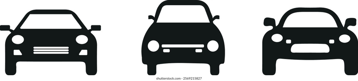 Car icons vector illustration pack