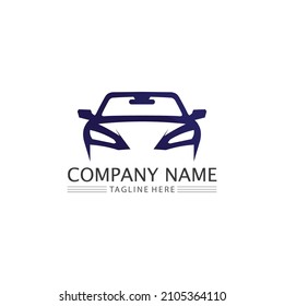 Car icons and vector logo automobiles for travel truck bus and other transport vector signs design illustration