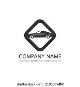 Car icons and vector logo automobiles for travel truck bus and other transport vector signs design illustration