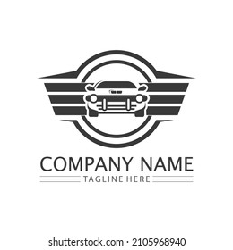 Car icons and vector logo automobiles for travel truck bus and other transport vector signs design illustration