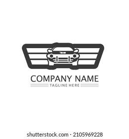 Car icons and vector logo automobiles for travel truck bus and other transport vector signs design illustration