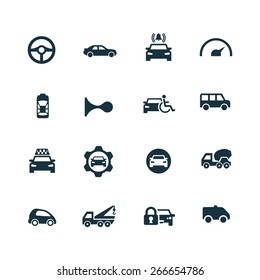 Car Icons Vector Set Stock Vector (Royalty Free) 266654786 | Shutterstock