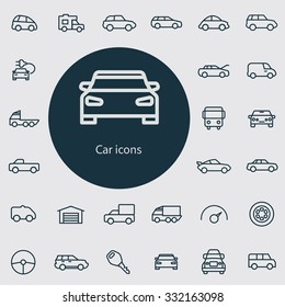 car Icons Vector set.