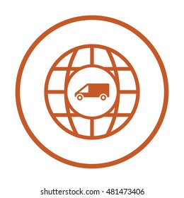 Car  icon,vector.  Flat design.