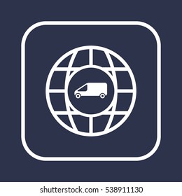 Car  icon,vector.  Flat design.