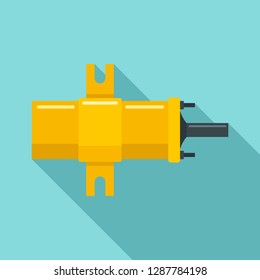 Car ignition bobbin icon. Flat illustration of car ignition bobbin vector icon for web design