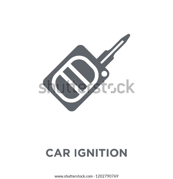car ignition icon. car ignition design\
concept from Car parts collection. Simple element vector\
illustration on white\
background.