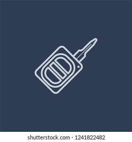 car ignition icon. car ignition linear design concept from Car parts collection. Simple element vector illustration on dark blue background.
