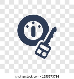 car ignition icon. Trendy car ignition logo concept on transparent background from car parts collection