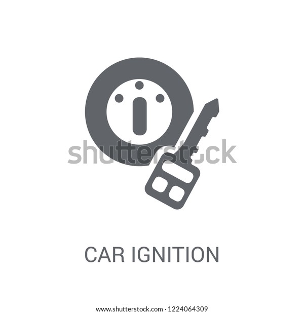car ignition icon. Trendy car\
ignition logo concept on white background from car parts\
collection. Suitable for use on web apps, mobile apps and print\
media.