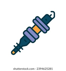 car ignition icon. vector filled color icon for your website, mobile, presentation, and logo design.