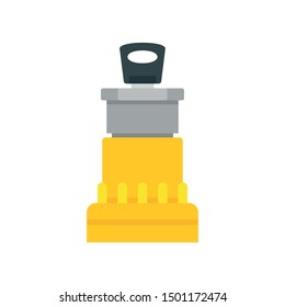 Car ignition lock icon. Flat illustration of car ignition lock vector icon for web design