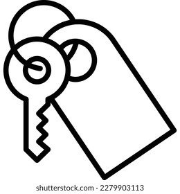 Car ignition thin line icon. Modern vector illustration.