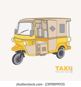 Car Illustration 01 - illustration of a taxi