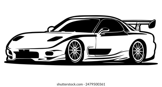 car illustration design vector art