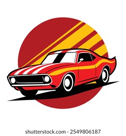 Car Illustration .Detailed Vector Design of a Modern and Classic Vehicle