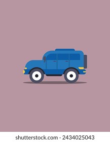 Car illustration with flat design
