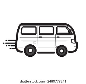 car illustration with flat design