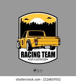 AUTOMOBILUSTRATION AUF GRAUEM HINTERGRUND