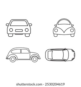 Diseño de símbolo de icono de ilustración de coche