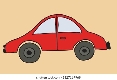 Car illustration image. 
Hand drawn image artwork of a car. 
Simple cute original logo.
Hand drawn vector illustration for posters, cards, t-shirts.