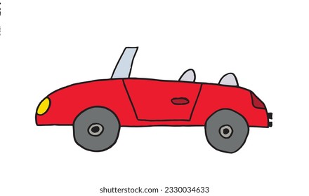 Car illustration image. 
Hand drawn image artwork of a car. 
Simple cute original logo.
Hand drawn vector illustration for posters, cards, t-shirts.
